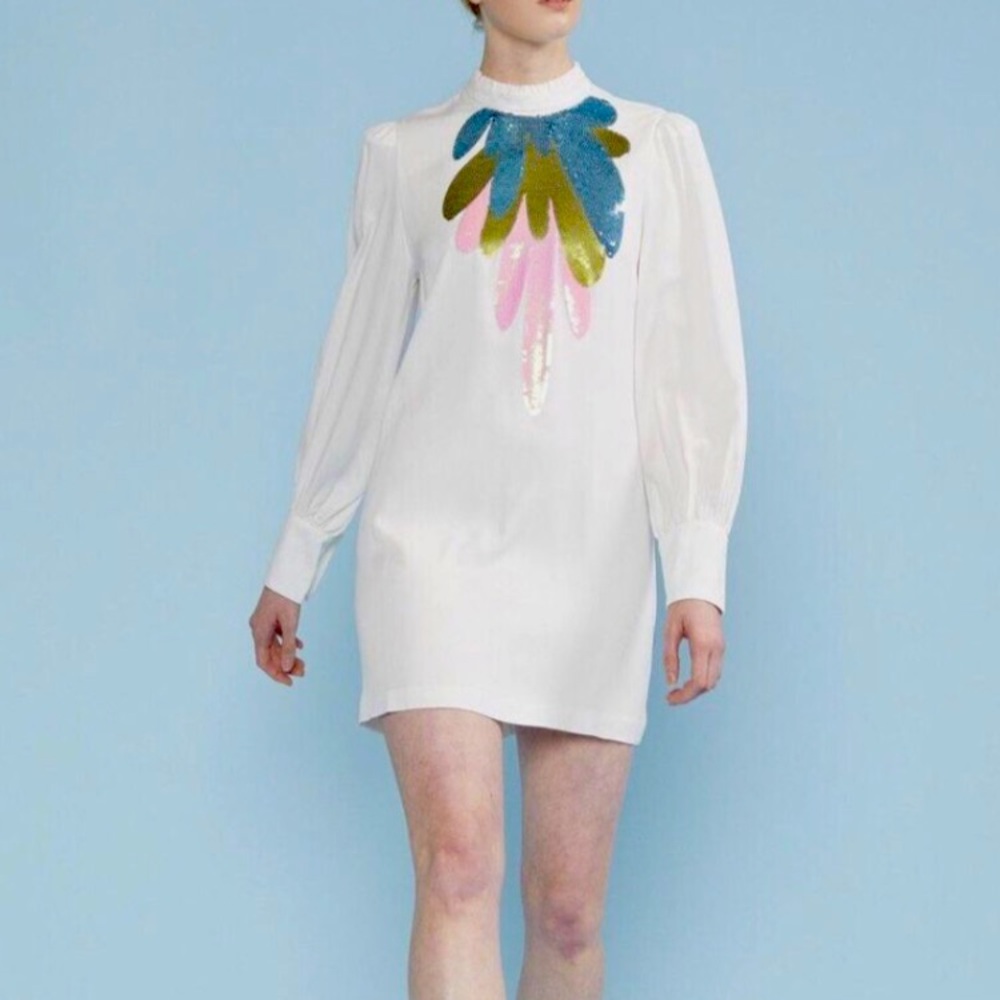 Cynthia Rowley Harper Embroidered Sequin Mini Dress